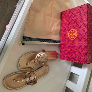 Tory Burch Miller Sandal Rose Gold, 8.5sz NIB